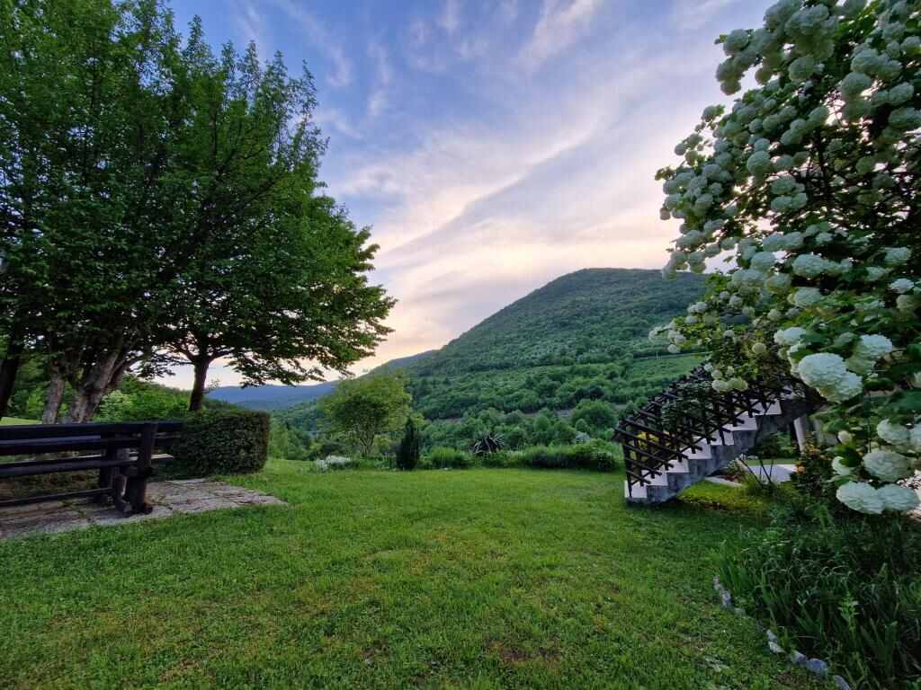 Mountain and valley view from the garden of Rooms Ruza